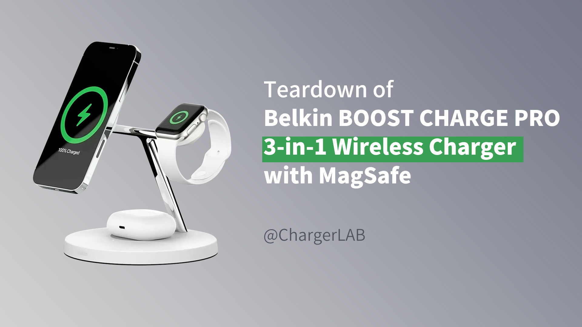 Teardown Of Belkin Boost Charge Pro In Wireless Charger With Magsafe Chargerlab