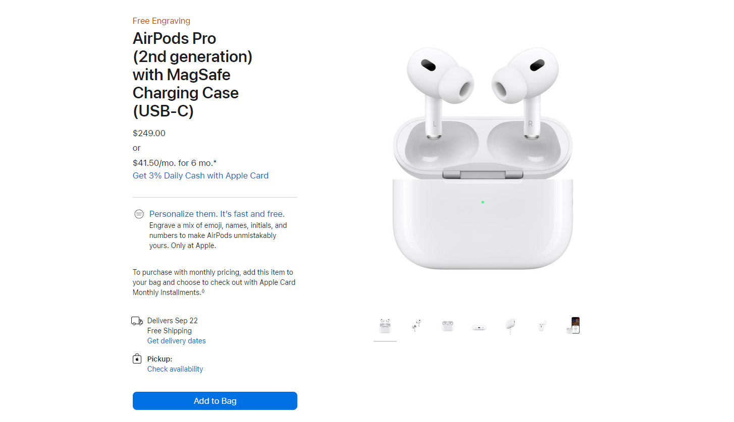 Same Price, New USB-C Port: Apple Launches Upgraded AirPods Pro 2